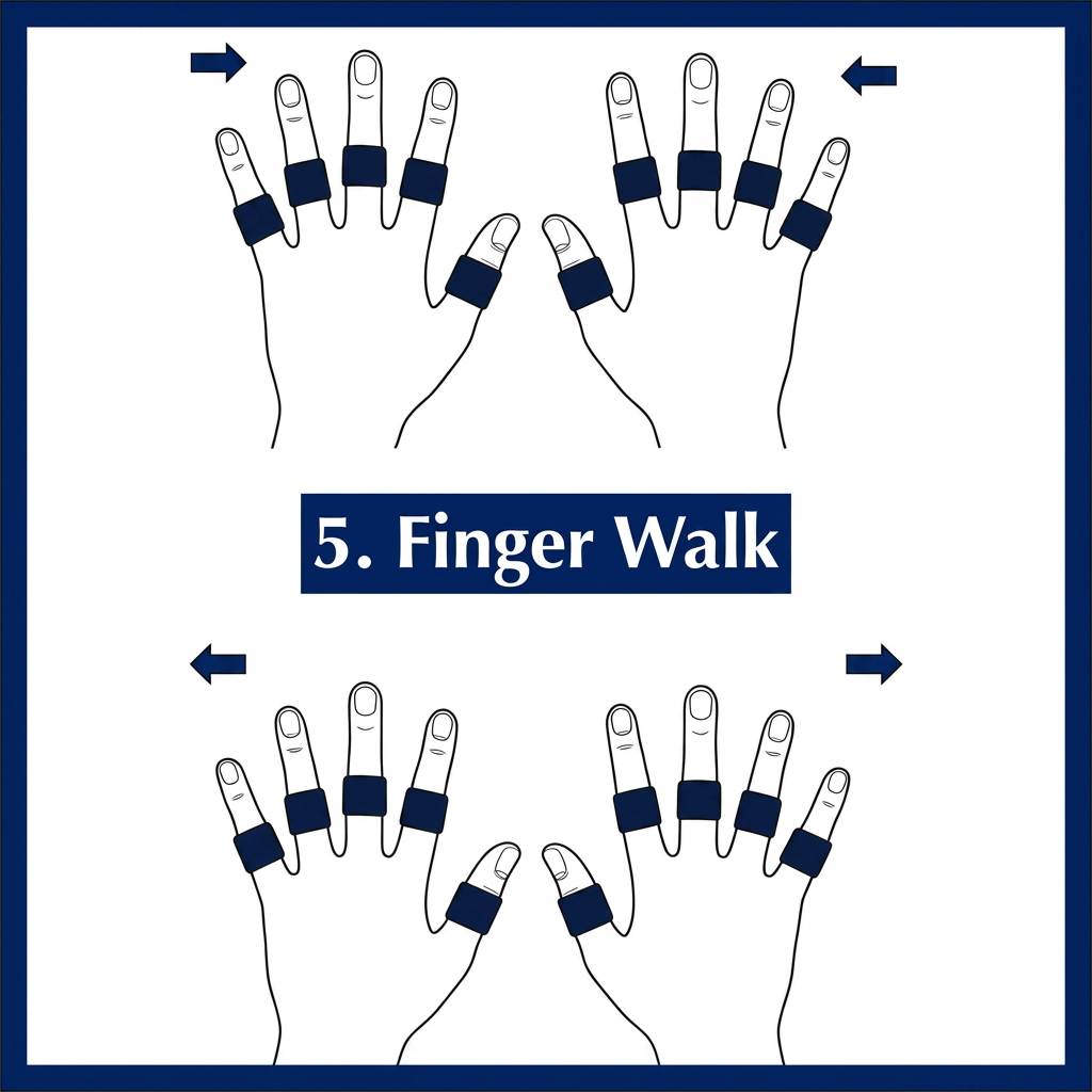 Finger Walk FingerWeights exercise illustration