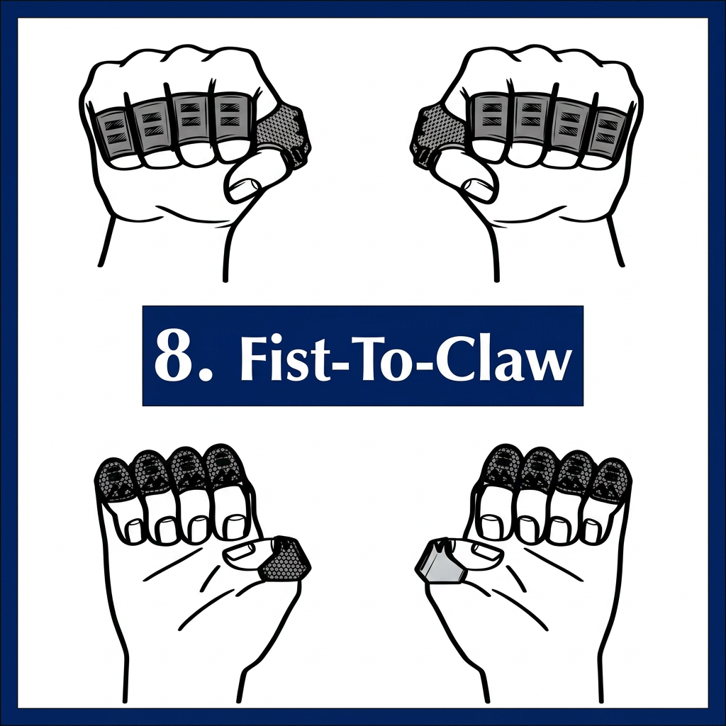 Fist-To-Claw FingerWeights exercise illustration